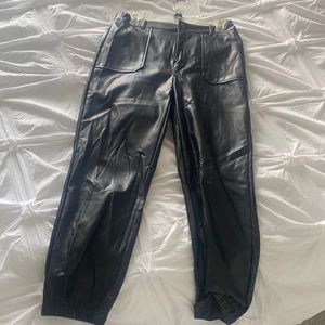 Leather Joggers